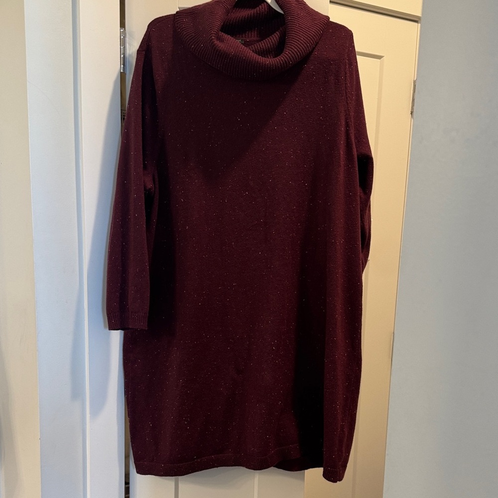 Talbots Deep Burgundy Cowl Neck Sweater